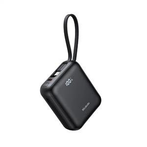 MCDODO MC-8620 10000 mAh 22.5W PD Hızlı Şarj Dahili Kablolu Powerbank - Siyah