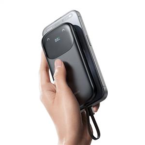 MCDODO MC-8520 10000mAh 22.5W PD & QC Hızlı Şarj Dahili Kablolu Powerbank - Siyah