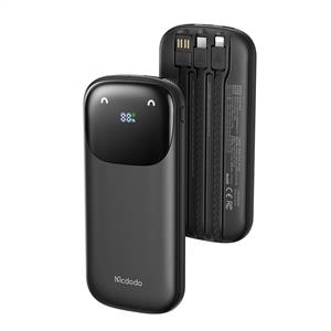 MCDODO MC-8520 10000mAh 22.5W PD & QC Hızlı Şarj Dahili Kablolu Powerbank - Siyah