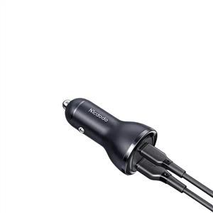 MCDODO CC-5670 95w 1xType-C 1xUsb-A Girişli Dijital Göstergeli Araç Çakmak Şarjı - Siyah