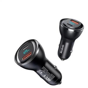 MCDODO CC-5670 95w 1xType-C 1xUsb-A Girişli Dijital Göstergeli Araç Çakmak Şarjı - Siyah