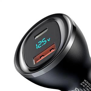 MCDODO CC-5670 95w 1xType-C 1xUsb-A Girişli Dijital Göstergeli Araç Çakmak Şarjı - Siyah