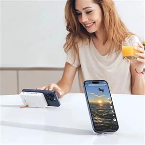 MCDODO MC-5100 15W 10000 mAh Standlı Manyetik Kablosuz Powerbank - Beyaz