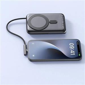 MCDODO MC-1811 10.000 mAh 20w Manyetik Kablosuz Şarj Cihazı Dahili Type-C Kablosu - Siyah