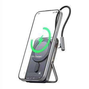 MCDODO MC-1811 10.000 mAh 20w Manyetik Kablosuz Şarj Cihazı Dahili Type-C Kablosu - Siyah