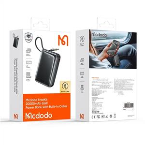 MCDODO MC-6370 20000MAH 65W DAHILI KABLOLU POWERBANK