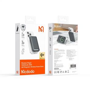 MCDODO MC-7811 10000 mAh 30w Qİ2 Manyetik Stantlı Powerbank - Siyah