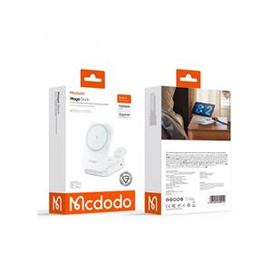 MCDODO CH-5090 15W 3'ü 1 Arada Katlanabilir Kablosuz Şarj Standı - Beyaz