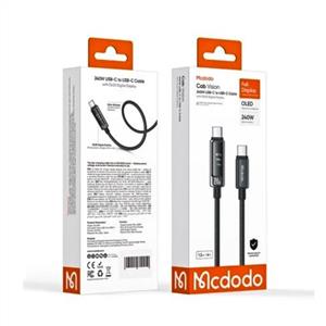 MCDODO CA-8900 240W Type-C To Type-C OLED Ekranlı Şarj Kablosu 1.2m - Siyah