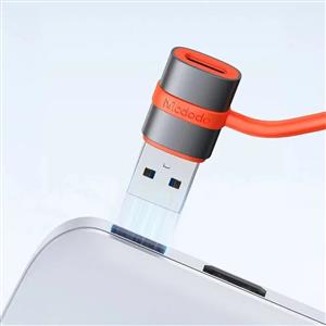 MCDODO OT-3800 USB-C to USB-A 3.0 Adaptörü Silikon Kancalı OTG - Siyah