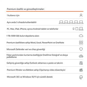 ONLINE MICROSOFT 365 BİREYSEL (1 Kullanıcı- 1 Yıl ) (Dijital İndirilebilir Lisans)