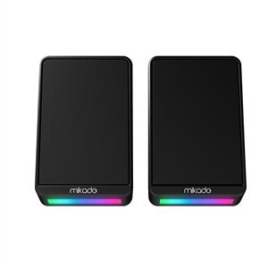 MIKADO MD-178-S 2.0 2*3W RGB USB SPEAKER-SIYAH