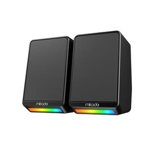 MIKADO MD-178-S 2.0 2*3W RGB USB SPEAKER-SIYAH