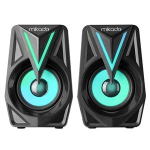 MIKADO MD-S23 GLARE 2.0 2*3W MULTIMEDYA RGB USB SPEAKER