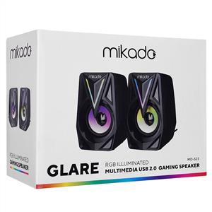 MIKADO MD-S23 GLARE 2.0 2*3W MULTIMEDYA RGB USB SPEAKER