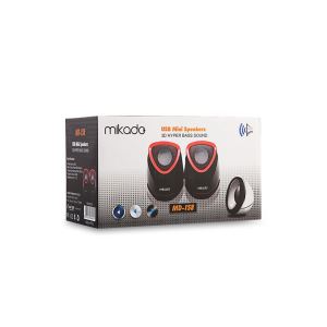MIKADO MD-158 1+1 Siyah/Kırmızı USB Speaker