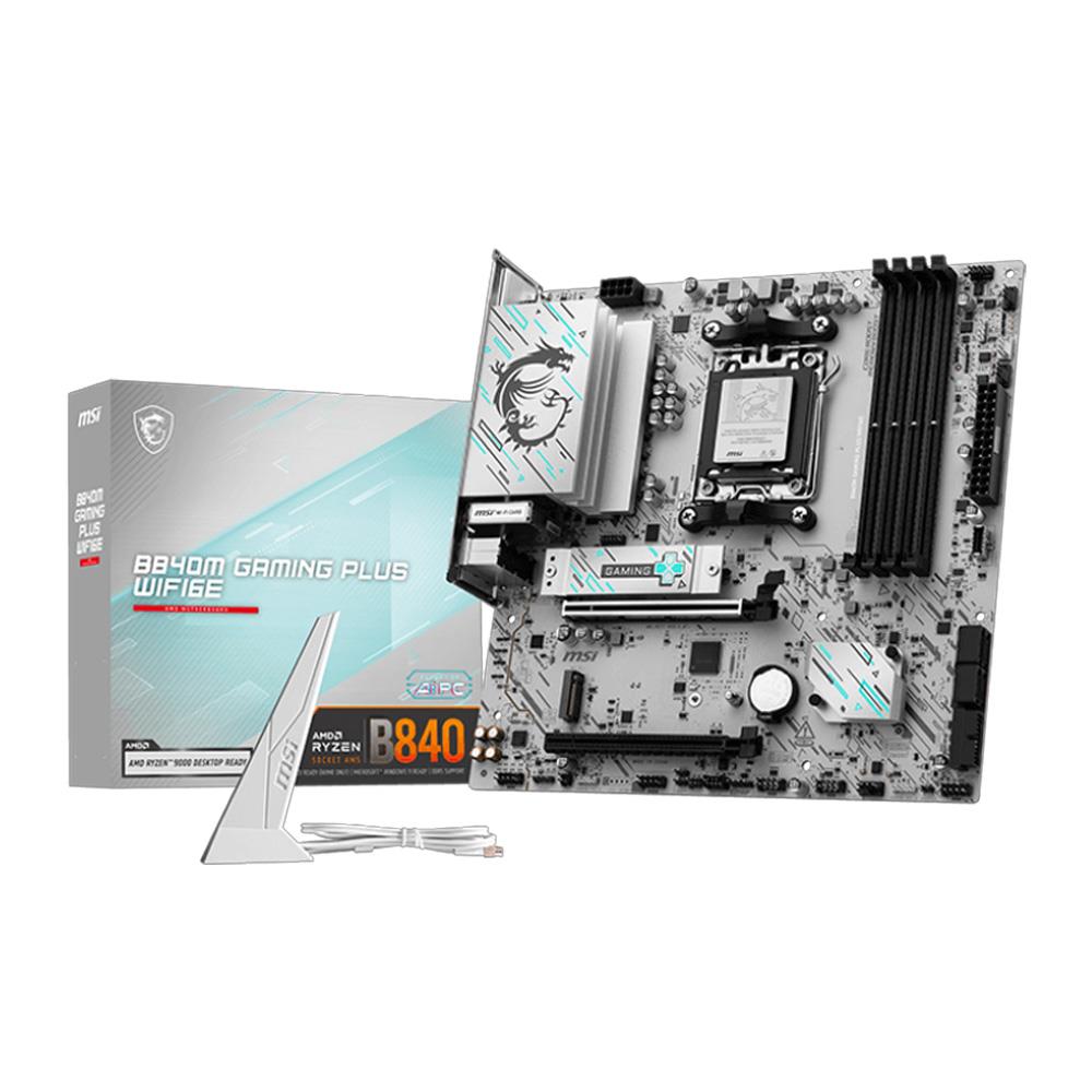 MSI B840M GAMING PLUS WIFI6E AMD B840 Soket AM5 DDR5 8000MHZ(OC) M