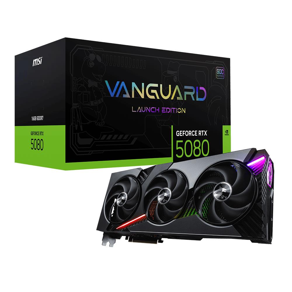 グラフィックボード・グラボ・ビデオカード MSI GeForce RTX 5080 VANGUARD LAUNCH MSI GeForce RTX 5080 VANGUARD SOC LAUNCH EDITION 16G GDDR7 256Bit