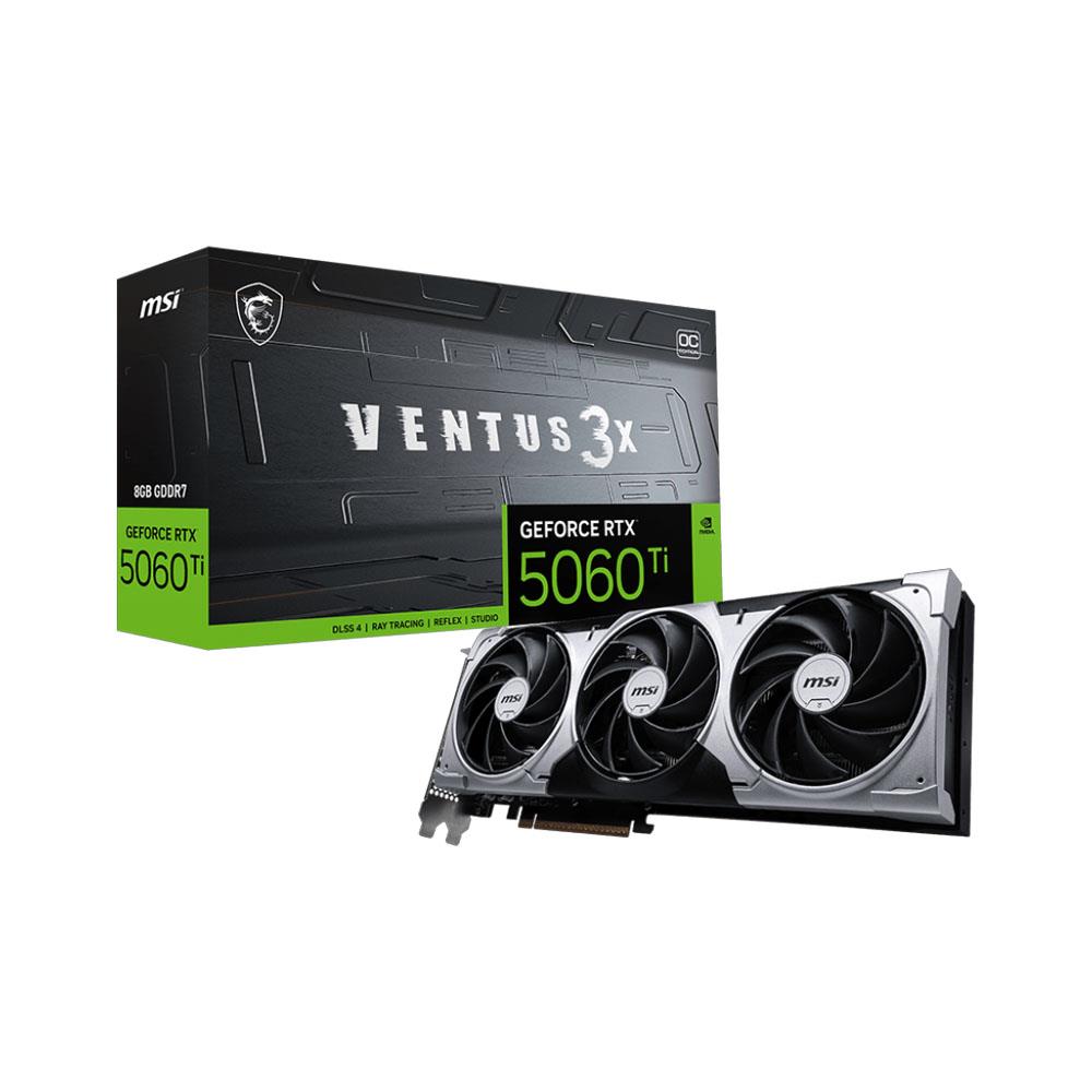 MSI GeForce RTX 5060 TI VENTUS 3X OC 8GB GDDR7 128Bit DLSS 4 Ekran