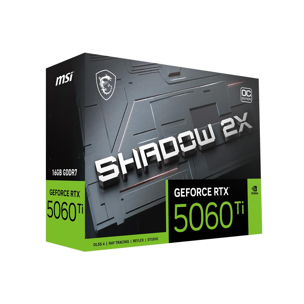 MSI GEFORCE RTX 5060 TI SHADOW 2X OC PLUS 16GB GDDR7 128Bit DLSS 4