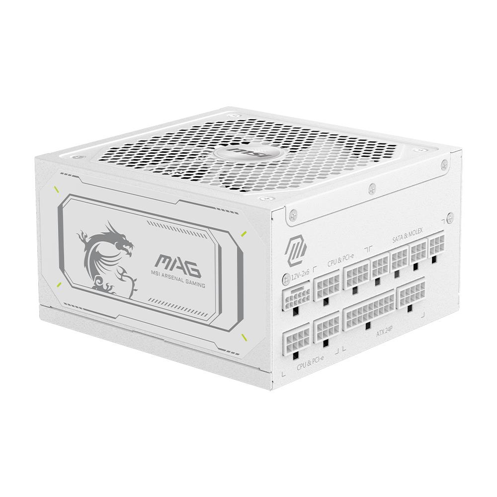 MSI MAG A1000GL PCIE5 WHITE 1000W 80 PLUS GOLD Full Modüler GÜÇ