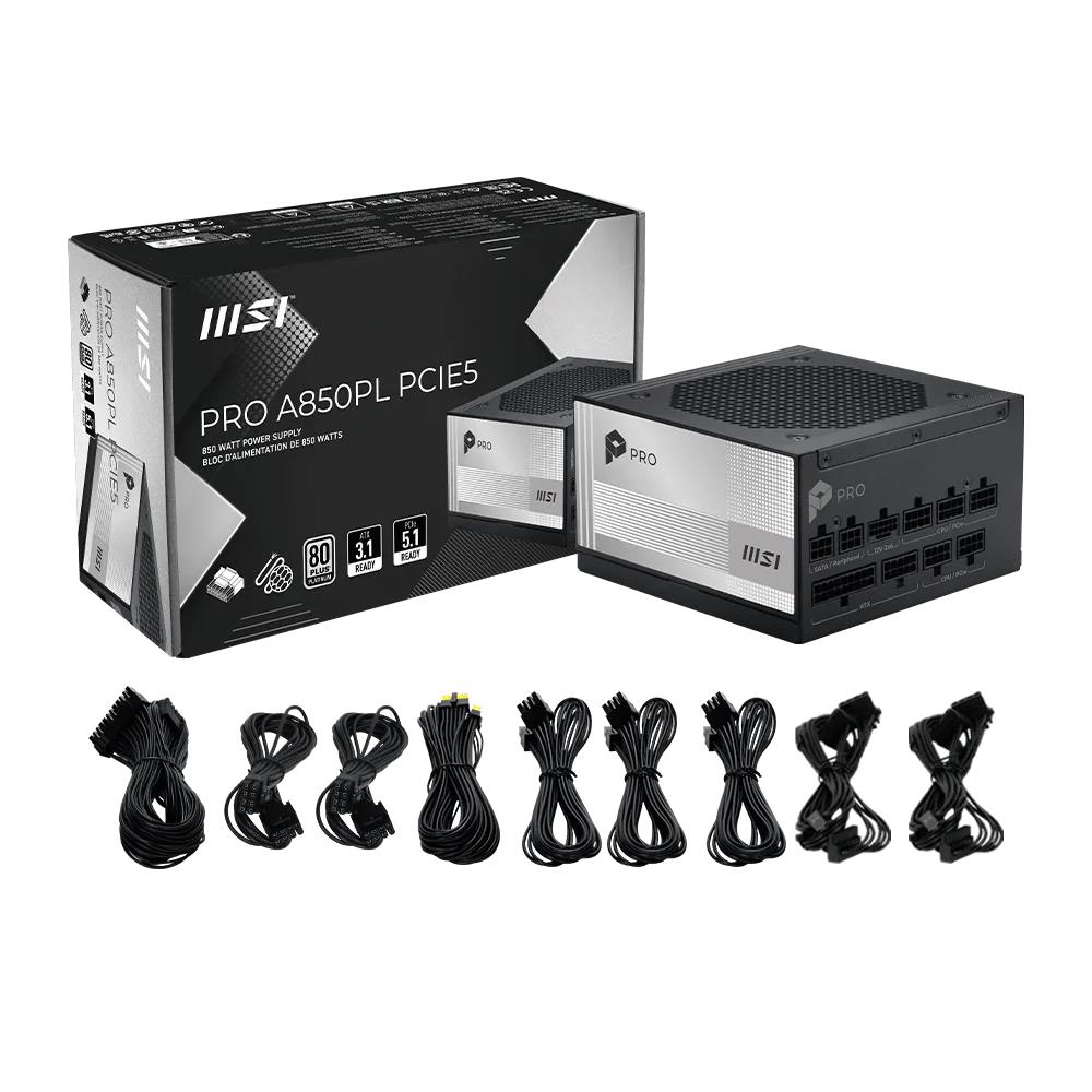 新品 msi PRO A850PL PCI5 850W platinam電源 MSI PRO A850PL PCIE5 850W 80 PLUS PLATINUM GÜÇ KAYNAĞI - Vatan