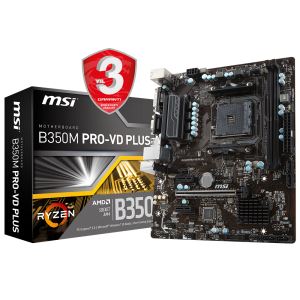 MSI B350M PRO-VD PLUS Amd B350 Soket AM4 DDR4 3200(OC) Anakart
