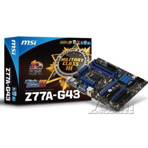 MSI Z77A-G43 Intel Z77 Soket 1155 DDR3 2667MHz(O.C.) DVI&HDMI Anakart