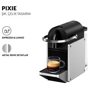Nespresso Pixie Kapsüllü Kahve Makinesi Gümüş