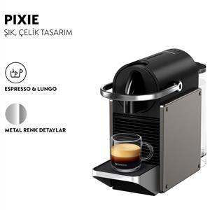 Nespresso Pixie Kapsüllü Kahve Makinesi Titan