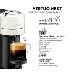 Nespresso Vertuo Next C Kapsüllü Kahve Makinesi Beyaz