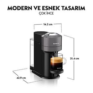 Nespresso Vertuo Next C Kapsüllü Kahve Makinesi Gri