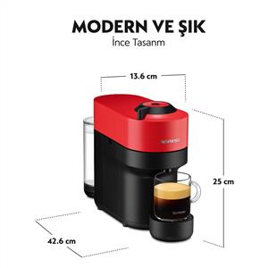 Nespresso Vertuo Pop Kapsüllü Kahve Makinesi Kırmızı