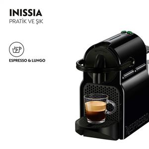 Nespresso Inissia Siyah Kapsül Kahve Makinesi (Süt Köpürtücü Hediyeli)