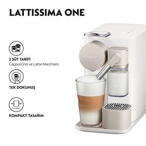Nespresso F121 Lattissima One Beyaz Kapsüllü Kahve Makinesi