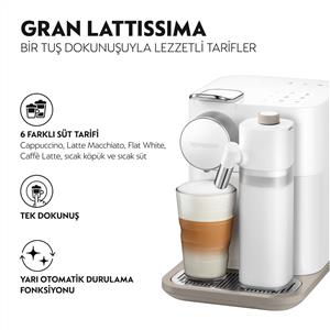 Nespresso  F531 Gran Lattissima Beyaz Kapsüllü Kahve Makinesi