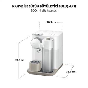 Nespresso  F531 Gran Lattissima Beyaz Kapsüllü Kahve Makinesi