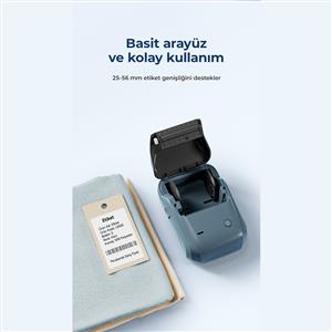 NIIMBOT B1 TAŞINABİLİR KABLOSUZ ETİKET YAZICI (Göl Mavisi)