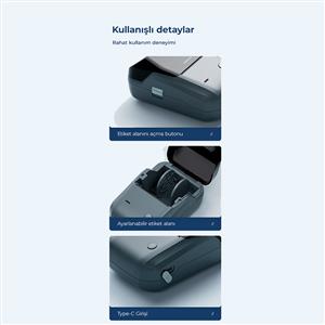 NIIMBOT B1 TAŞINABİLİR KABLOSUZ ETİKET YAZICI (Göl Mavisi)