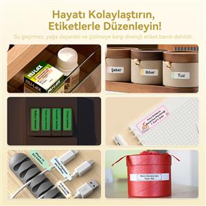 NIIMBOT H1S TAŞINABİLİR KABLOSUZ ETİKET YAZICI (Krem)