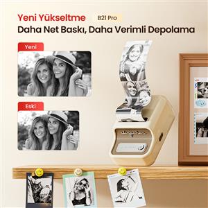 NIIMBOT B21 PRO TAŞINABİLİR KABLOSUZ ETİKET YAZICI (Kırmızı)
