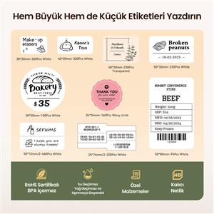NIIMBOT B21 PRO TAŞINABİLİR KABLOSUZ ETİKET YAZICI (Kırmızı)