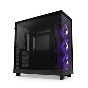 NZXT H6 FLOW RGB SİYAH 3x120mm Fanlı MidT ATX Kasa