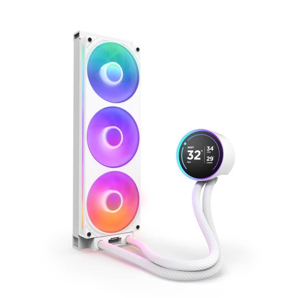 NZXT KRAKEN ELITE BEYAZ 360 RGB LCD 3x12cm INTEL/AMD Uyumlu 360mm