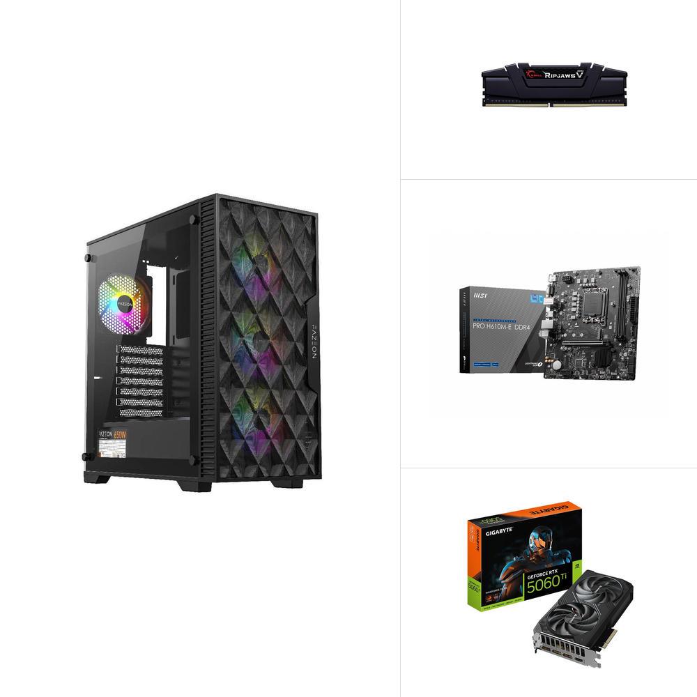 INTEL I5 12400F - RTX 5060 TI - H610M - 1TB M.2 SSD - 16GB RAM