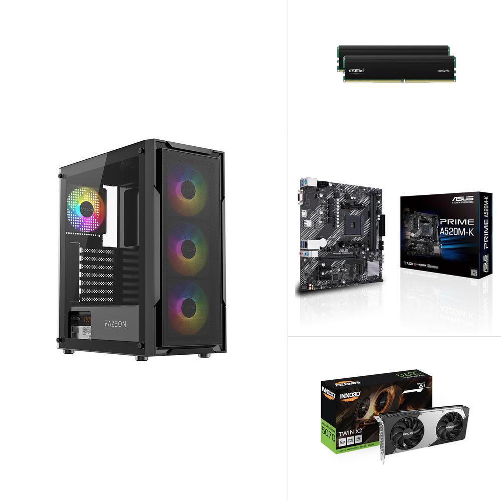 AMD R7 5700X - RTX 5070 - A520M - 1TB M.2 SSD - 32GB RAM - Vatan