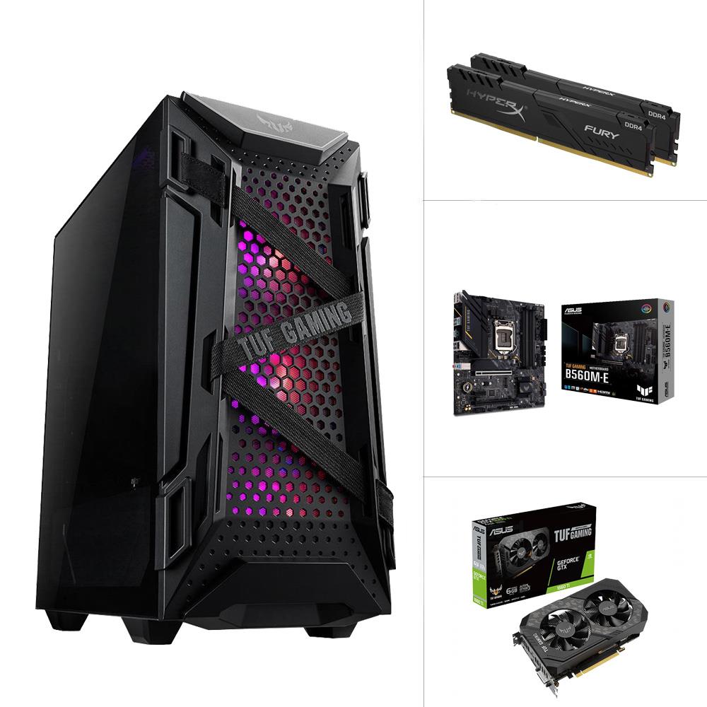 INTEL I5 11400-TR-ASUS GTX1660TIEVOTUF-GAMING B560M-E-KINGSTON