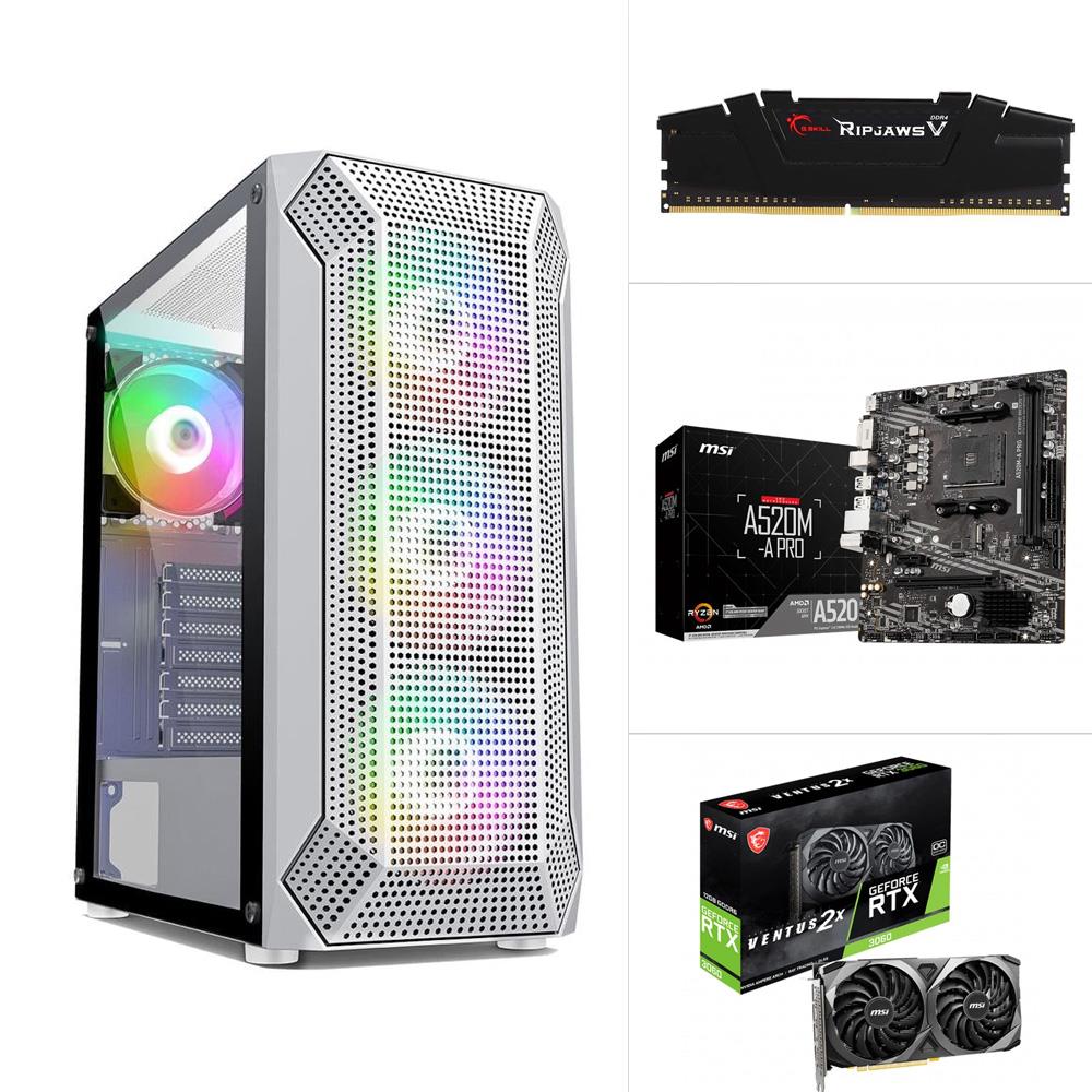 AMD R5 5500-MSI A520M-A PRO-RTX 3060 VENTUS 2X OC-500GB M.2 SSD