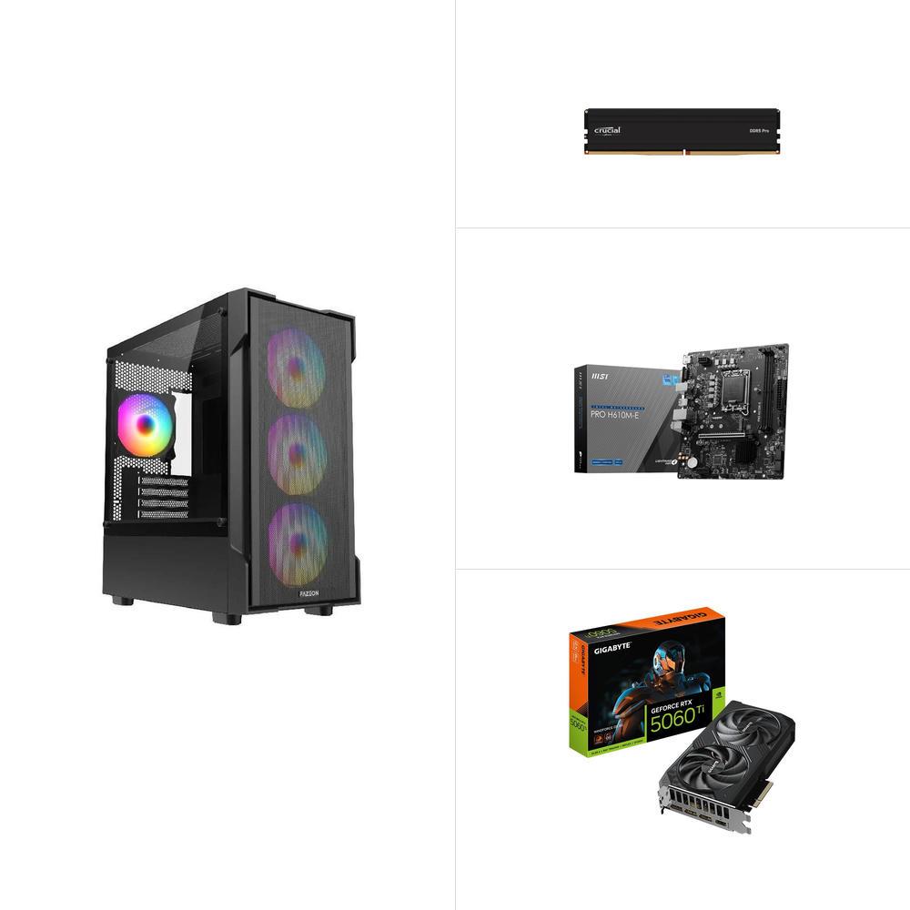 INTEL I5 14600K - RTX 5060TI - H610M - 1TB SSD - 16GB RAM - Vatan