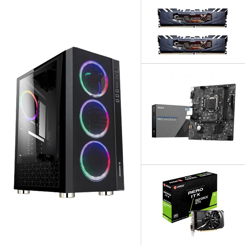 INTEL I3 10100F-MSI GTX1650-PRO H410M-B-KIOXIA 500GB SSD-16GB RAM